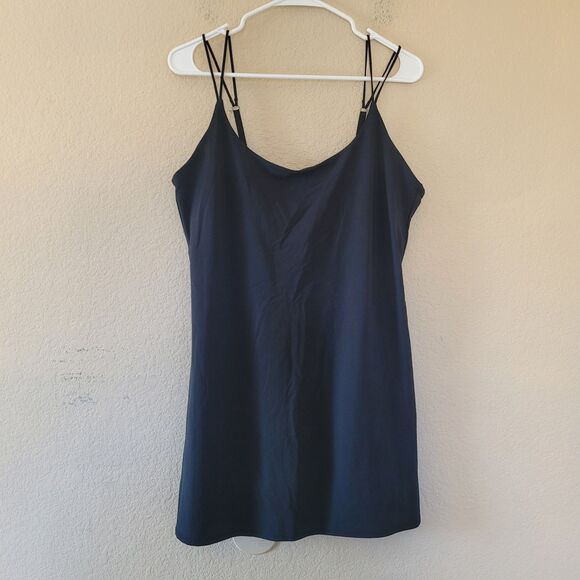 Abercrombie & Fitch Black Traveler Mini Dress Built In Shorts Size Large Strappy - Picture 1 of 8